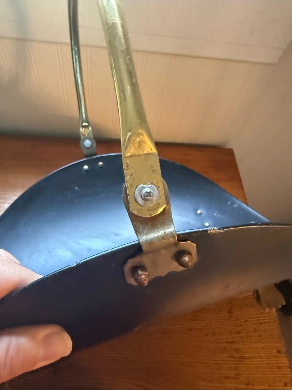 Tole and Brass Footed Log Kindling Holder